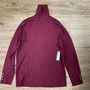 Chico’s Deep Chianti turtleneck size 2 sweater